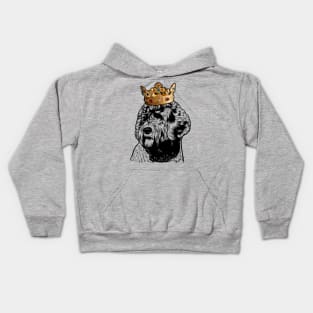 Portuguese Water Dog King Queen Wearing Crown Kids Hoodie